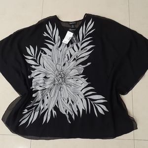 Maggie Barnes Black Blouse Size 2xl